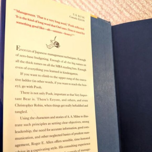 Winnie-the-Pooh on Management By: Roger E. Allen Small Hardcover Book 1994 - Picture 3 of 6